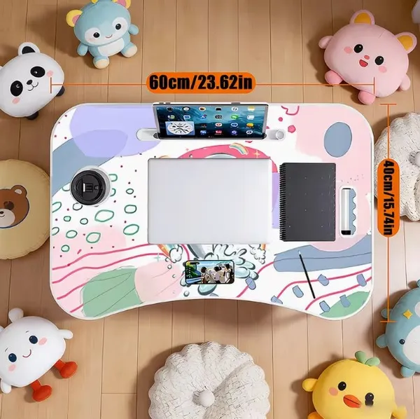 Portable_Laptop_Desk_With_Colorful_Abstract_Design_-_Foldable_Bed_Study_Table_With_Phone_&_Cup_Holder