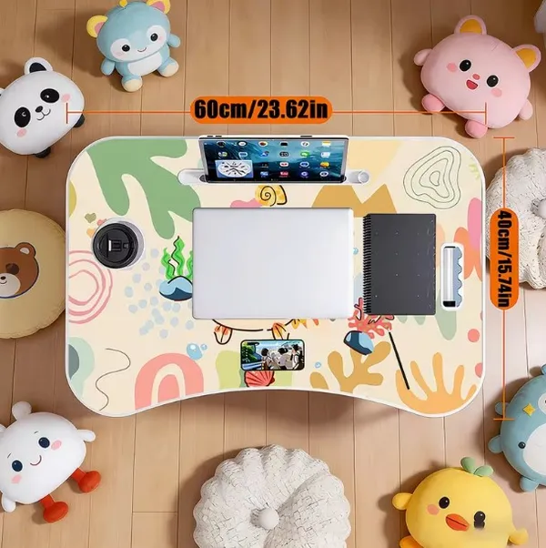 Portable_Foldable_Laptop_Desk_With_Cup_Holder_And_Phone_Stand_-_Colorful_Cartoon_Design