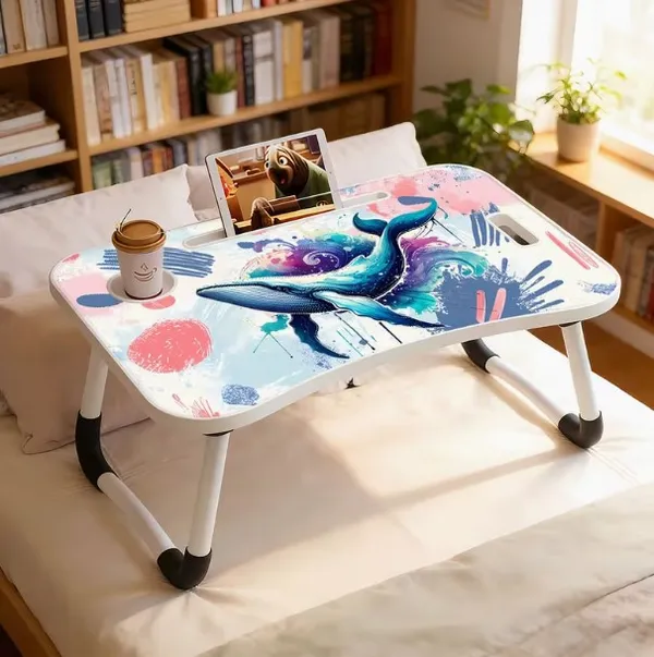 Portable_Laptop_Bed_Table_With_Foldable_Legs_-_Whale_Art_Design_(60Cm)