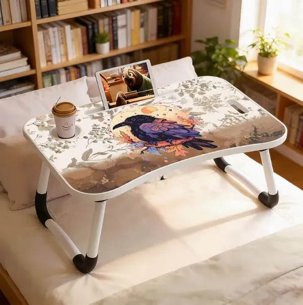 Portable_Folding_Laptop_Bed_Table_With_Floral_Bird_Design