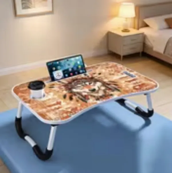 Foldable_Laptop_Table_With_Wolf_Design_And_Tablet_Holder