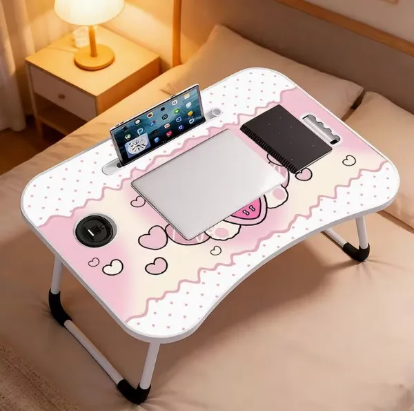 Portable_Folding_Laptop_Bed_Table_With_Cute_Cartoon_Design_-_Pink_&_White