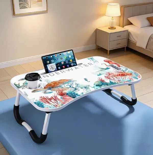 Underwater_Themed_Foldable_Laptop_Desk_With_White_Legs