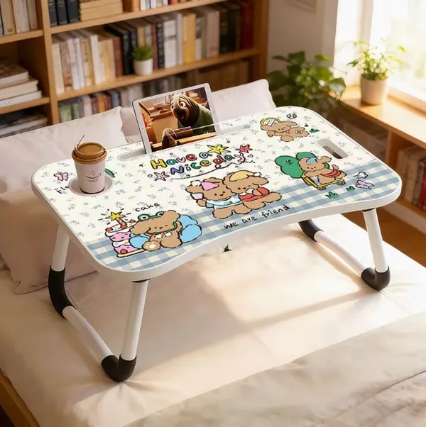 Cute_Cartoon_Laptop_Bed_Table_With_Foldable_Legs_And_Mobile_Stand