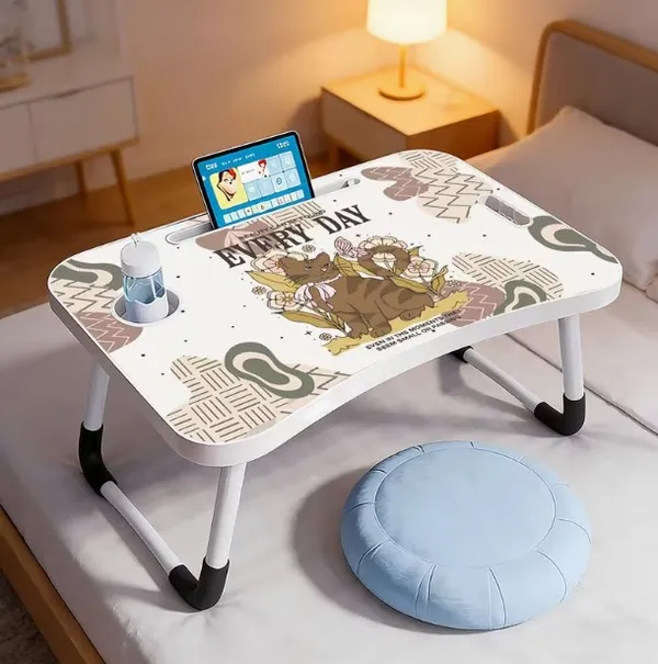 Portable_Laptop_Bed_Table_With_Cup_Holder_And_Tablet_Slot