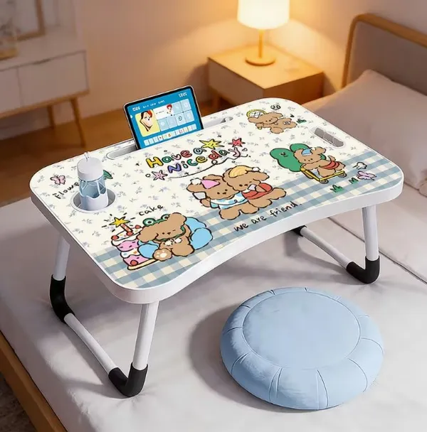Cute_Cartoon_Laptop_Bed_Table_With_Foldable_Legs_And_Mobile_Stand
