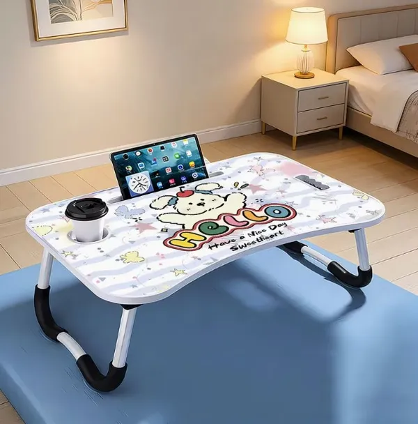 Portable_Laptop_Desk_With_Cup_Holder_-_Cute_Dog_Design