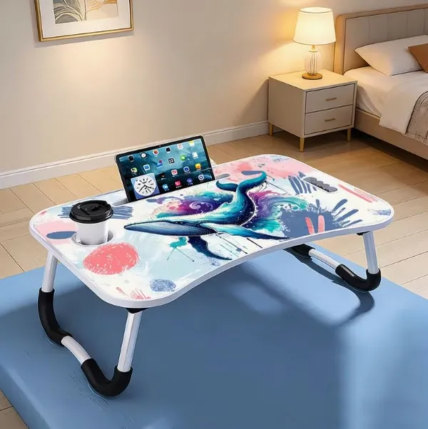 Portable_Laptop_Bed_Table_With_Foldable_Legs_-_Whale_Art_Design_(60Cm)