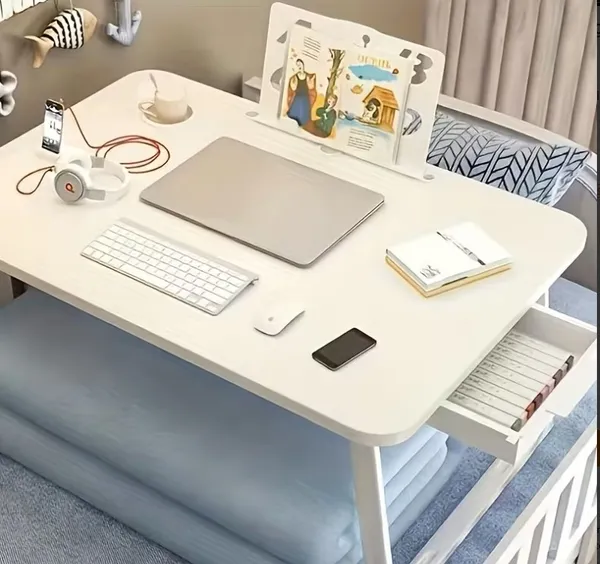Portable_Foldable_Laptop_Desk_Table_With_Storage_Drawer_-_Bed_Study_Work_Table