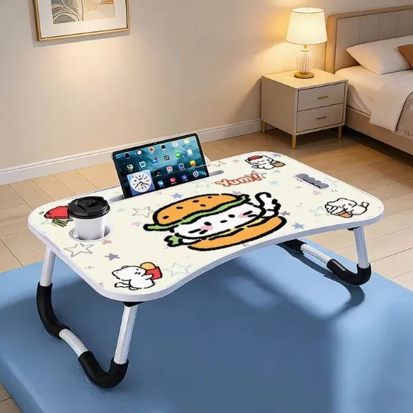 Foldable_Laptop_Table_With_Cartoon_Design_-_Portable_Study_Desk_With_Cup_Holder_And_Tablet_Stand