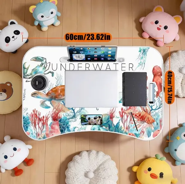 Underwater_Themed_Foldable_Laptop_Desk_With_White_Legs