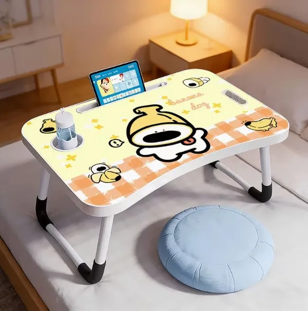 Portable_Foldable_Lap_Desk_With_Cartoon_Design_-_Multipurpose_Bed_Study_Table