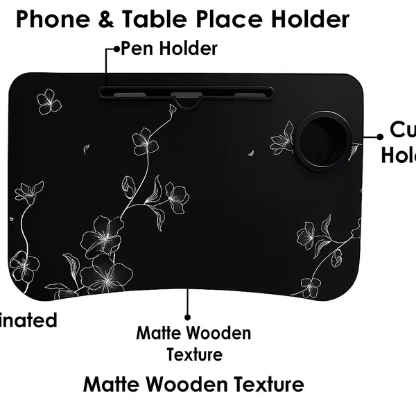 Linghz_Foldable_Laptop_Bed_Table_With_Cup_Holder_And_Phone_Slot_-_Black_Floral_Design