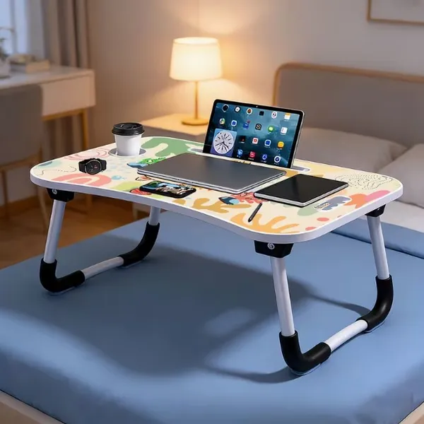 Foldable_Laptop_Bed_Table_With_Phone_&_Tablet_Stand_-_Cartoon_Design