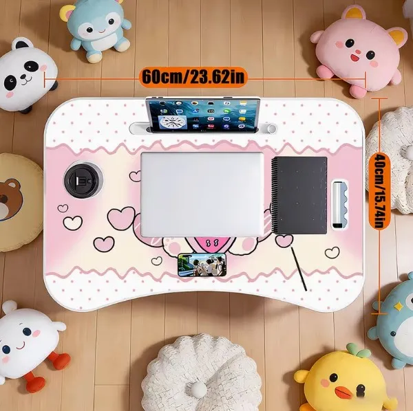 Portable_Folding_Laptop_Bed_Table_With_Cute_Cartoon_Design_-_Pink_&_White