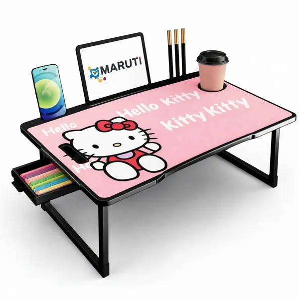 Hello_Kitty_Multipurpose_Foldable_Laptop_Study_Table_With_Storage