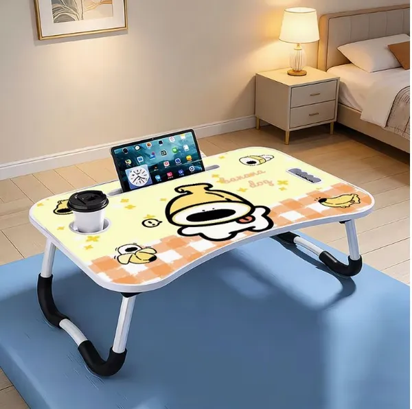 Portable_Foldable_Lap_Desk_With_Cartoon_Design_-_Multipurpose_Bed_Study_Table
