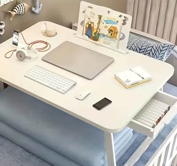 Portable_Foldable_Laptop_Desk_Table_With_Storage_Drawer_-_Bed_Study_Work_Table