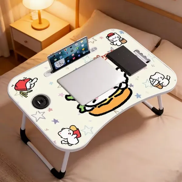 Portable_Laptop_Bed_Table_With_Cartoon_Design_-_Foldable_Study_Desk_With_Cup_Holder_&_Tablet_Slot_(60Cm)