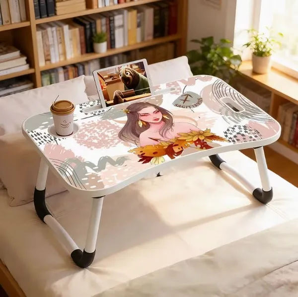Portable_Foldable_Laptop_Bed_Table_With_Cup_Holder_And_Tablet_Slot