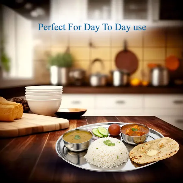 CutTales_Stainless_Steel_Dinner_Plate_Set_of_2,_Food_Grade_Serving_Plates_for_Everyday_Meals