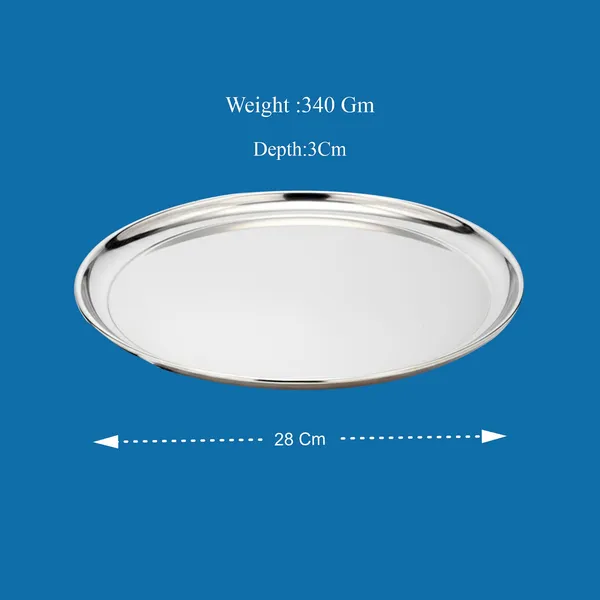 CutTales_Stainless_Steel_Dinner_Plate_Set_of_2,_Food_Grade_Serving_Plates_for_Everyday_Meals
