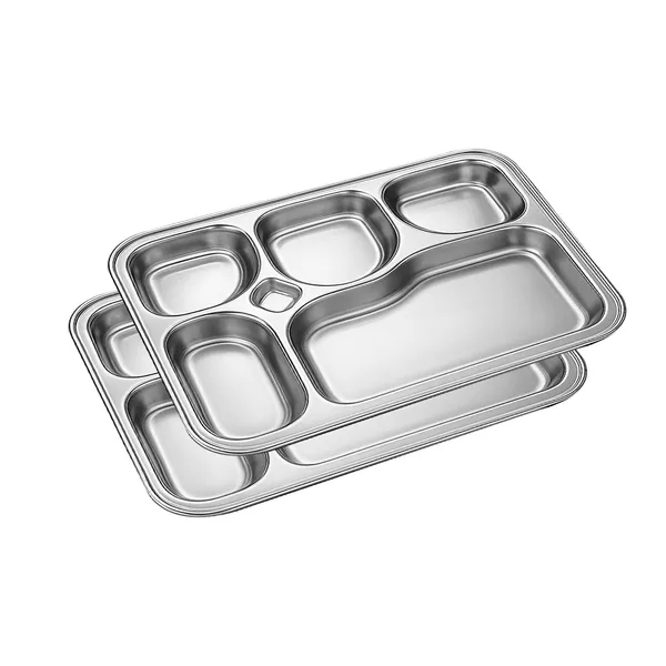 CutTales_Stainless_Steel_6_Section_Temple_Dinner_Plate,_Traditional_Compartment_Thali_Set