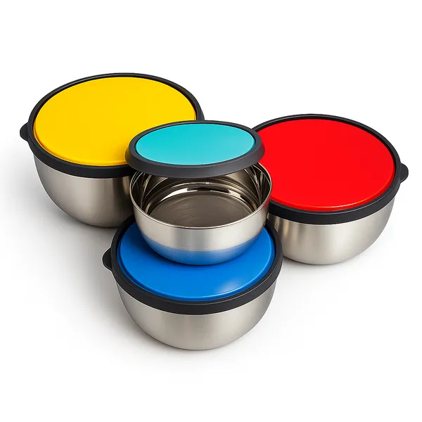 CutTales_Stainless_Steel_Storage_Box_Set_of_4_with_Color_Lids,_Airtight_Kitchen_Containers