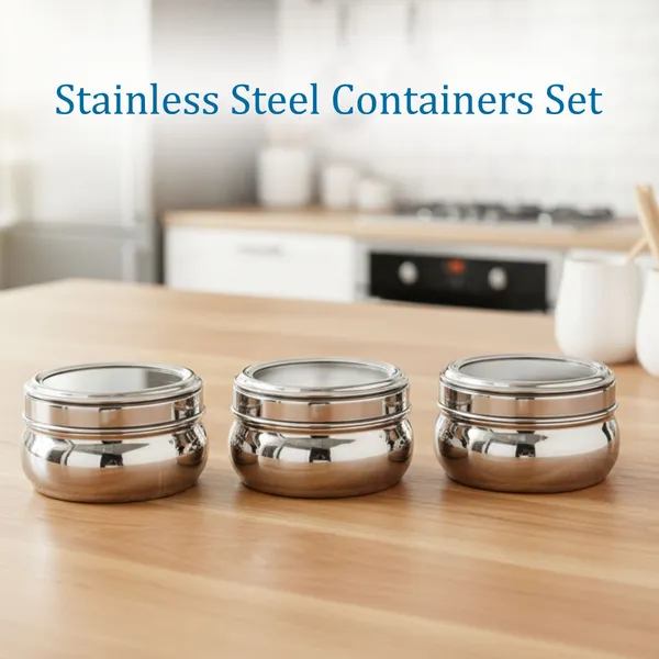 CutTales_Stainless_Steel_Storage_Container_Set_of_3,_Food_Grade_Kitchen_Storage_Boxes_with_Lids