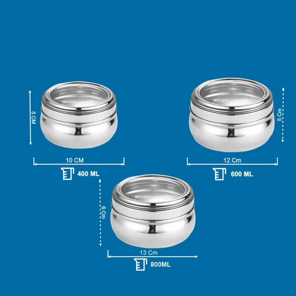 CutTales_Stainless_Steel_Storage_Container_Set_of_3,_Food_Grade_Kitchen_Storage_Boxes_with_Lids