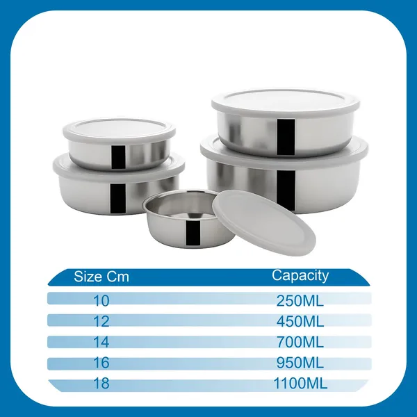 CutTales_Stainless_Steel_Airtight_Storage_Container_Set_of_5,_Kitchen_Food_Storage_Boxes_with_Lids