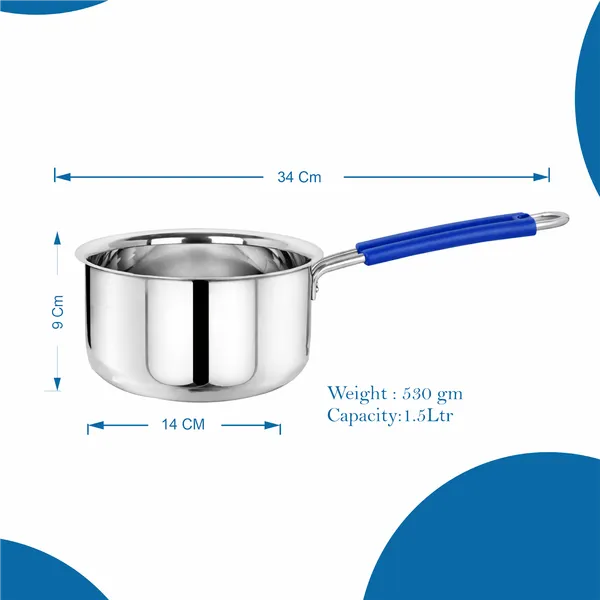 CutTales_Premium_Stainless_Steel_Sauce_Pan,_Multipurpose_Kitchen_Cookware_with_Strong_Handle_(1.5_Ltr)
