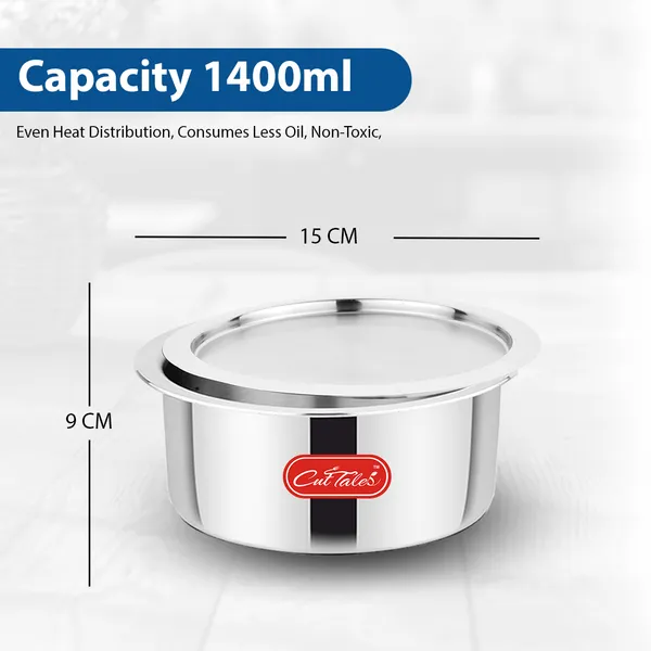 CutTales_Stainless_Steel_Patiala_Tope_with_Lid,_Durable_Multipurpose_Cooking_Vessel_for_Kitchen_Use