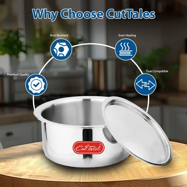 CutTales_Stainless_Steel_Patiala_Tope_with_Lid,_Durable_Multipurpose_Cooking_Vessel_for_Kitchen_Use