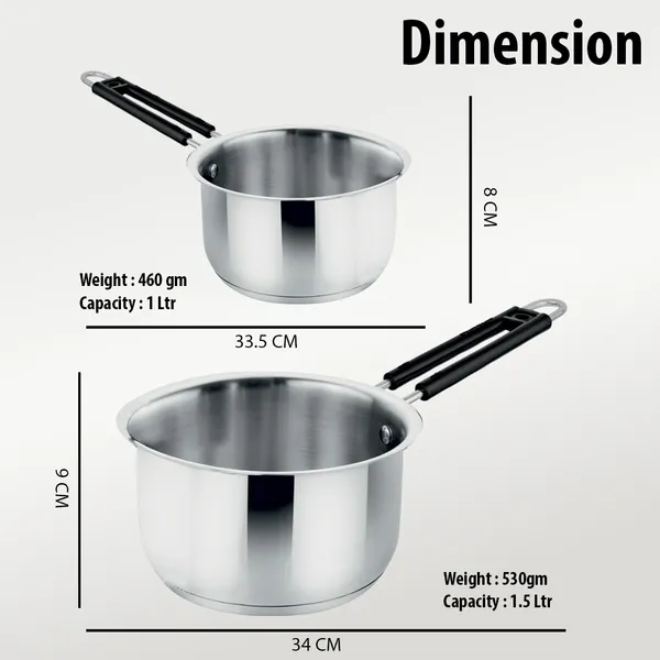 CutTales_Stainless_Steel_Sauce_Pan_Set_of_2,_Induction_Compatible_Cookware_for_Boiling_&_Cooking