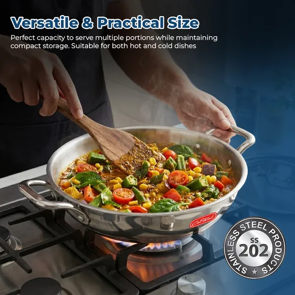 CutTales_Tri-Ply_Stainless_Steel_Kadai_with_Lid,_Induction_Compatible_Heavy_Bottom_Cookware