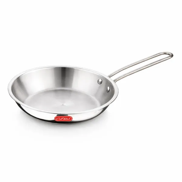 CutTales_Tri-Ply_Stainless_Steel_Fry_Pan,_Induction_Base_Cookware_for_Healthy_Oil-Free_Cooking