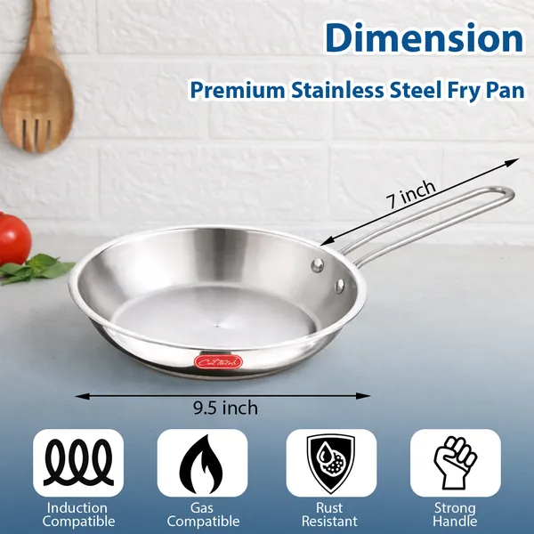 CutTales_Tri-Ply_Stainless_Steel_Fry_Pan,_Induction_Base_Cookware_for_Healthy_Oil-Free_Cooking