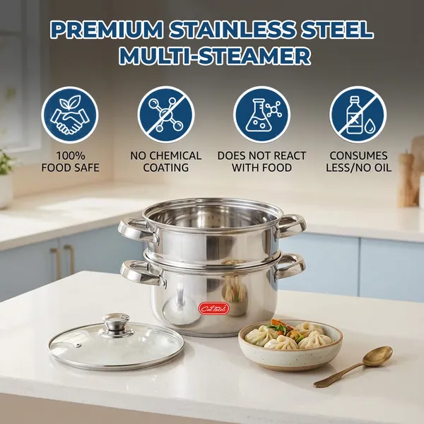 CutTales_Stainless_Steel_2_Tier_Steamer_Pot,_Multipurpose_Cooker_for_Momos,_Idli_&_Vegetables
