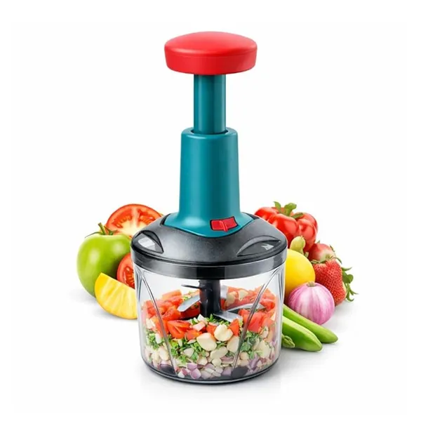 CutTales_Manual_Hand_Press_Bingo_Push_Chopper_with_5_Blades_for_Effortless_Chopping_Vegetables_&_Fruits_(Assorted,_1100_ml,_Plastic)