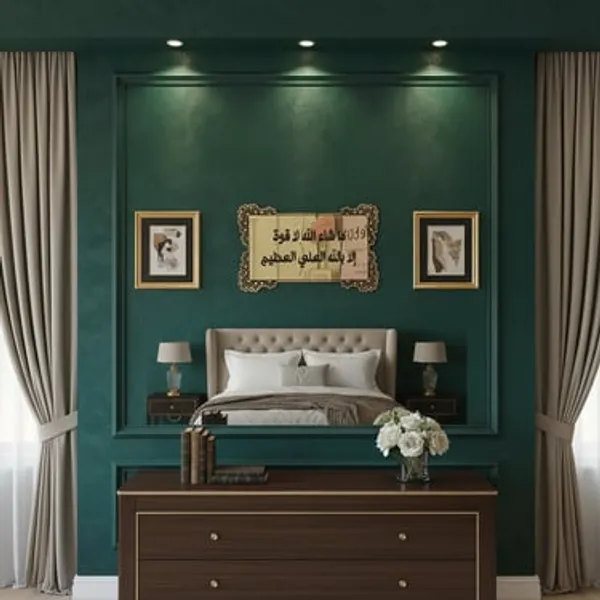 Mashaallah_La_Quwata_Illa_Billah_Acrylic_Wall_Art_Sticker_Traditional_Islamic_Golden_Black