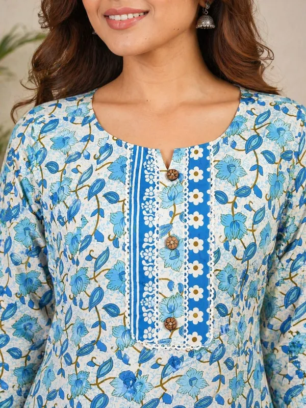 Azure_Bloom_Floral_Printed_Cotton_Kurta_Palazzo_Set_by_Nuvest