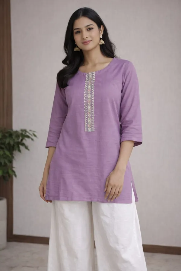 Purple_Embroidered_Kurta__For_Women