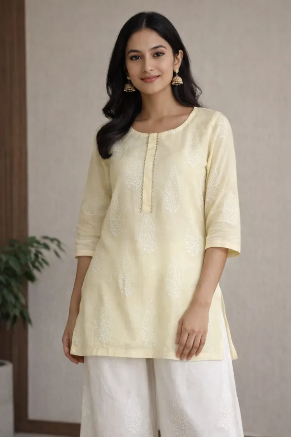 Yellow_Elegant_Embroidered_Kurta_