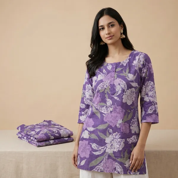 Purple_Floral_Print_Kurti