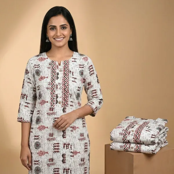 Multicolor_Printed_Kurta_With_Pant_Set_For_Women