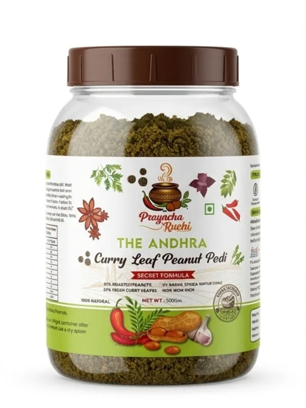 The_Andhra_Curry_Leaf_Peanut_Podi_|_500_Gm