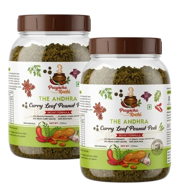 The_Andhra_Curry_Leaf_Peanut_Podi_Pack_Of_2_|_250_Gm_Each