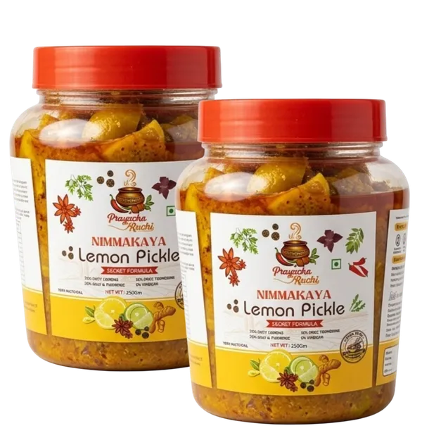 Nimmakaya_Lemon_Pickle_Pack_Of_2_|_250_Gm_Each