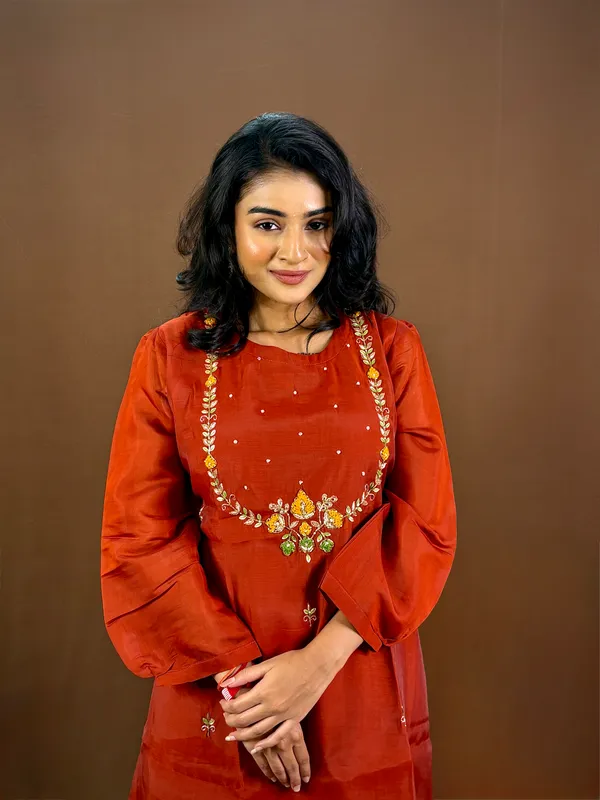 Orange_Embroidered_Sharara_Suit_Set_With_Dupatta
